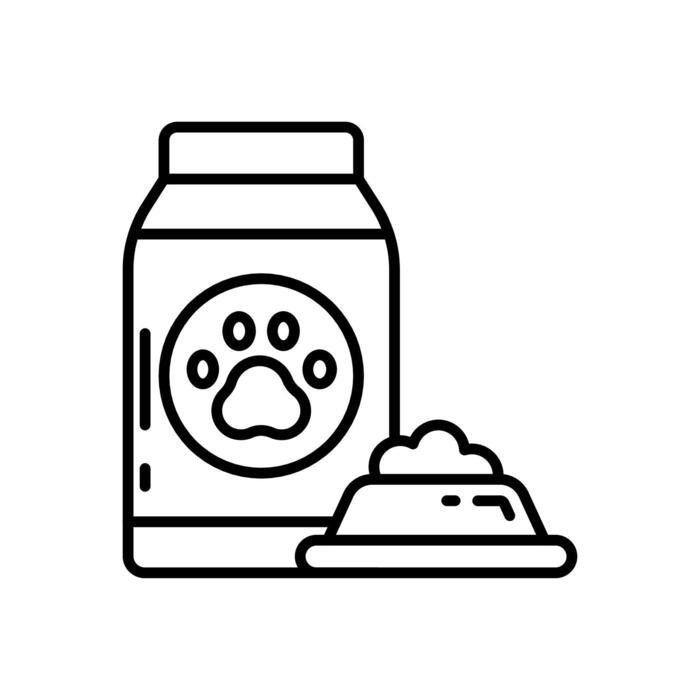 Pet food calculator icon illustration