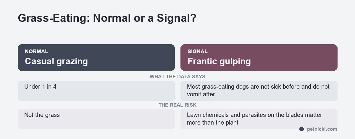 normal grazing vs a warning sign